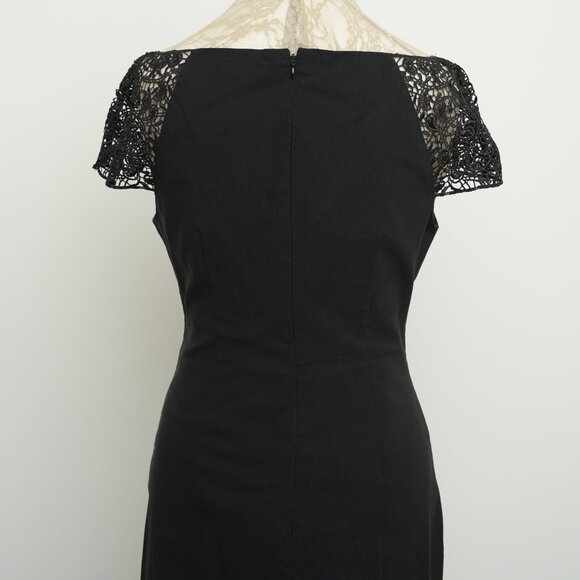 Le Chateau Lace Black Pencil Dress, Size 8 -10 - Picture 6 of 10
